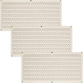 Pegboard Value Pack - (3) Pack of  16-Inch Tall X 32-Inch Wide Horizontal Metal Wallboards for Home & Garage Tool Storage Organization (Beige Pegboard)