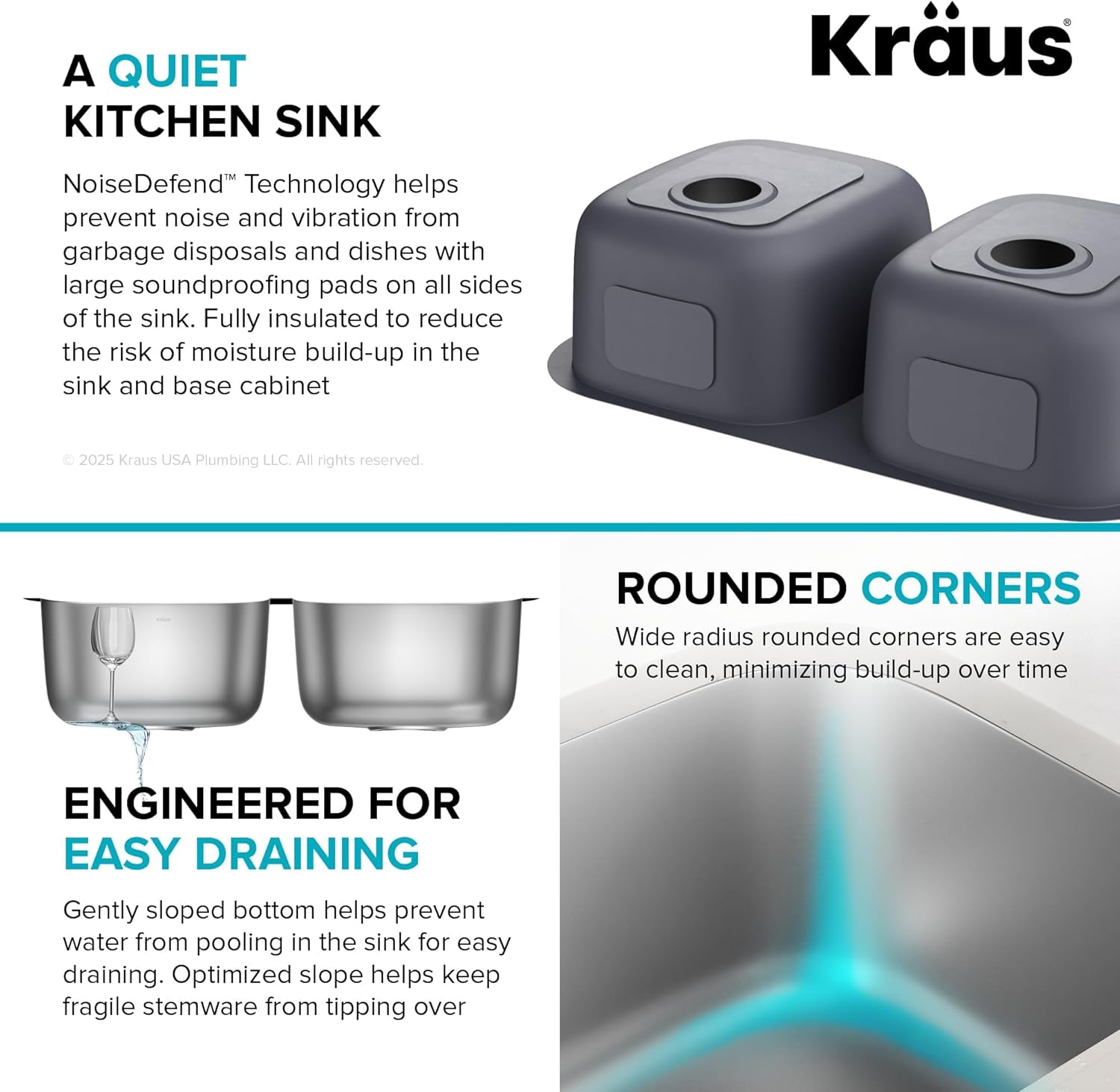 Premier 32-Inch Undermount 50/50 Double Bowl 18-Gauge Stainless Steel Kitchen Sink with Strainers (X2), KBU22