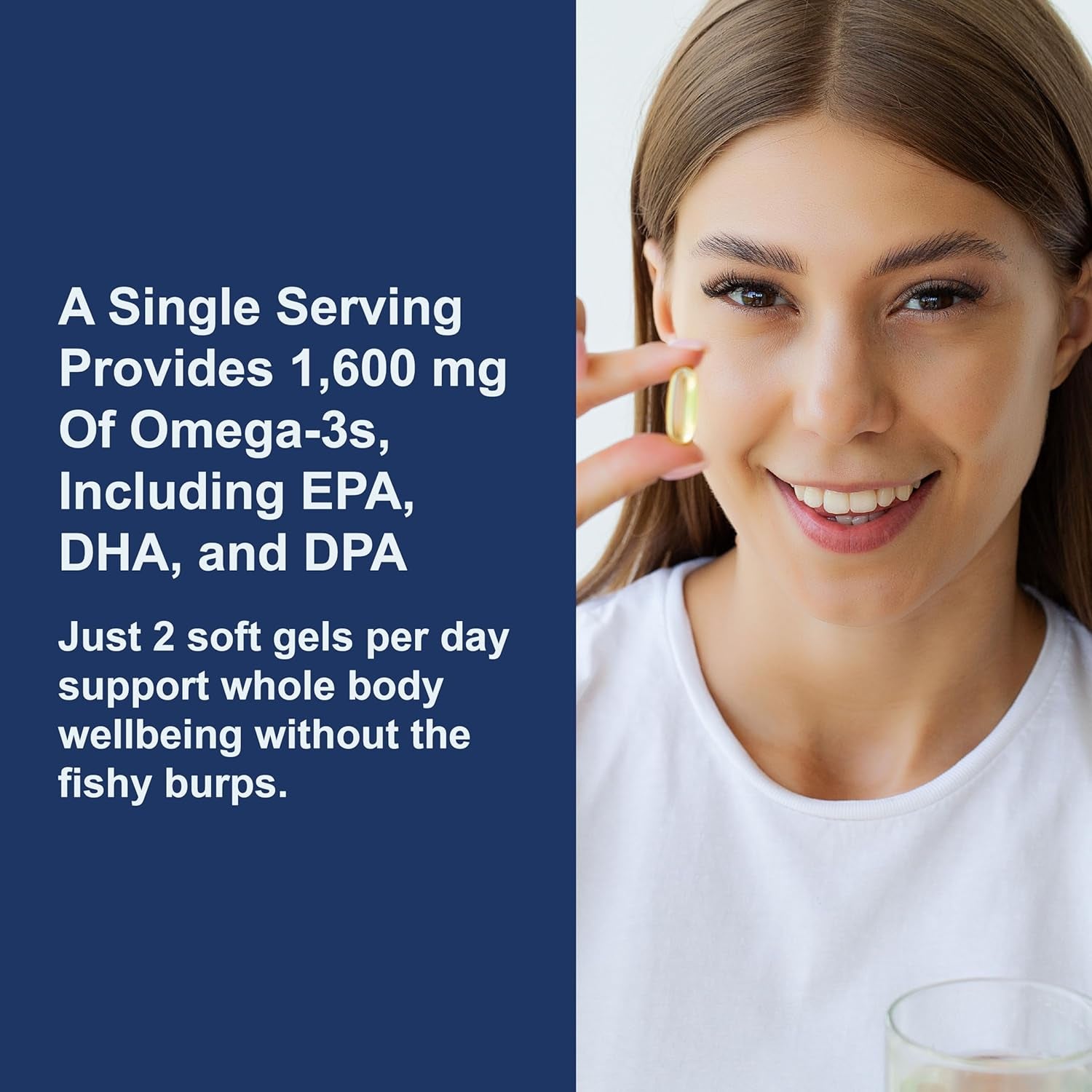 Labs Elite Omega-3, 1600 Mg, Gems Fish Oil Soft Gels, Natural Lemon Flavor, 2 Pack (120 Count Each)